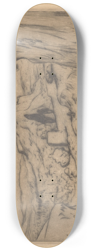 Marius Bauer - Gezicht op een oosterse stad in een dal 8.25 inch art skate deck