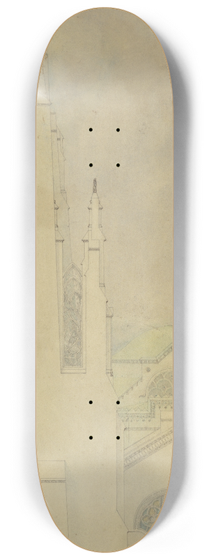 Marius Bauer - Ontwerp voor een kerk 8.25 inch art skate deck