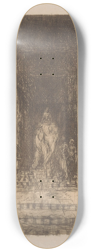 Marius Bauer - Tempelolifant in Madurai 8.25 inch art skate deck