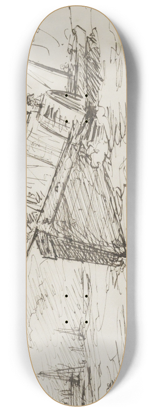 Marius Bauer - Zeilschip 8.25 inch art skate deck