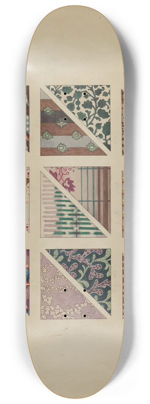 Martha Reed - Printed Delaines 8.25 inch art skate deck