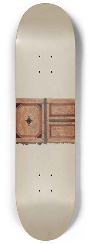 Martin Partyka - Two Drawer Sunflower Chest  side view 8.25 inch art skate deck Martin Partyka - Two Drawer Sunflower Chest  side view 8.25 inch art skate deck