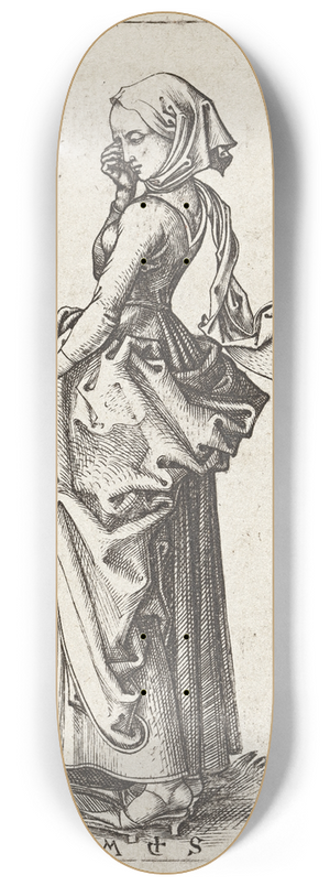 Martin Schongauer - The fifth foolish Virgin 8.25 inch art skate deck