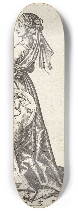 Martin Schongauer - The first foolish Virgin 8.25 inch art skate deck