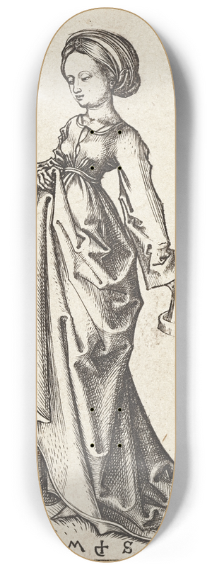 Martin Schongauer - The second foolish Virgin 8.25 inch art skate deck