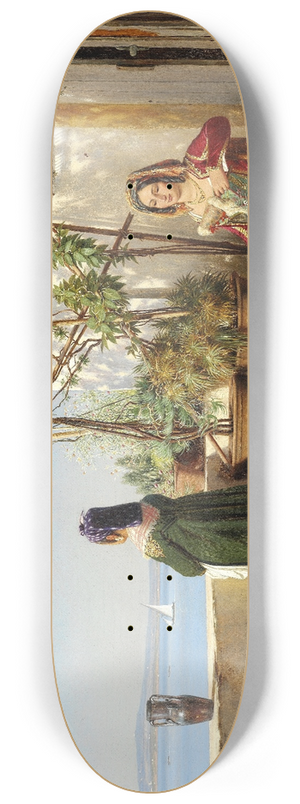 Martinus Rrbye - Loggia fra Procida med figurer 8.25 inch art skate deck