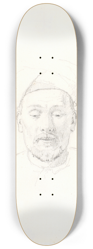 Martinus Rrbye - Skgget mandsportrt, set en face, med turban 8.25 inch art skate deck