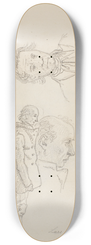 Martinus Rrbye - Studier af fanger fra Forbedringshuset 8.25 inch art skate deck