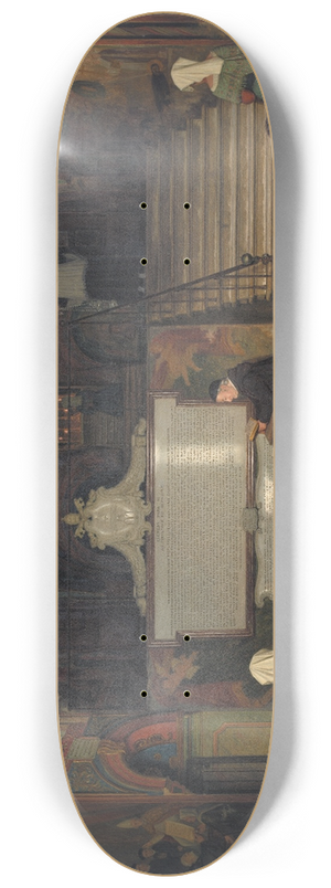 Martinus Rrbye - The Crypt in the Monastry of San Benedetto in Subiaco, Italy 8.25 inch art skate deck