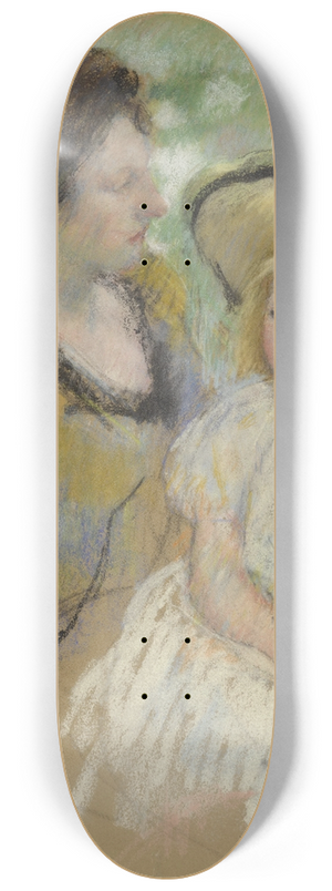 Mary Cassatt - Simone Seated on the Grass Next to Her Mother 8.25 inch art skate deck