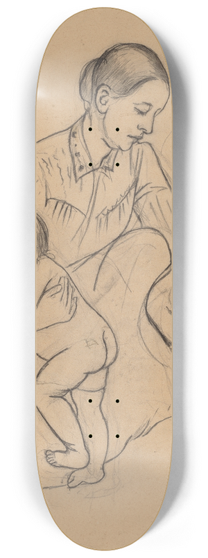 Mary Cassatt - The Bath (recto) 8.25 inch art skate deck