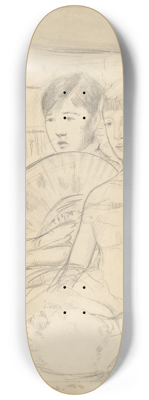 Mary Cassatt - The Loge (recto) 8.25 inch art skate deck
