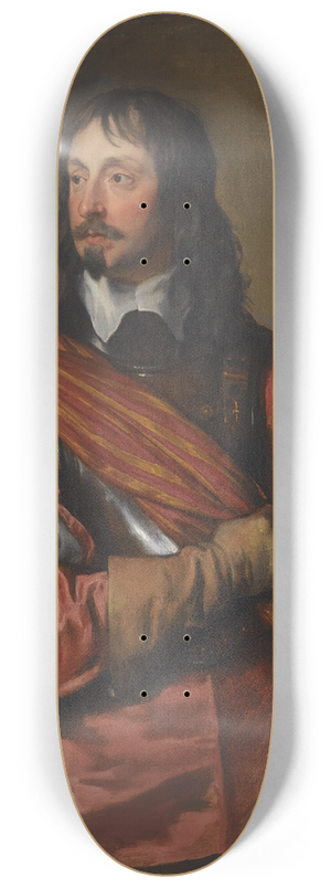 Anthony van Dyck - Portrait Of Sir John Mennes (1599-1671) 8.25 inch art skate deck