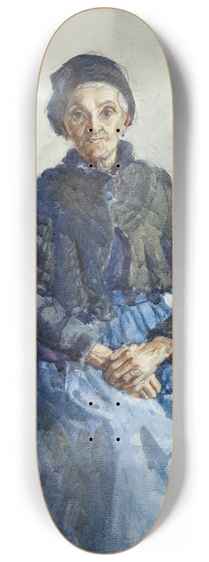 Mary Elizabeth Tripe - Portrait of a peasant woman 8.25 inch art skate deck