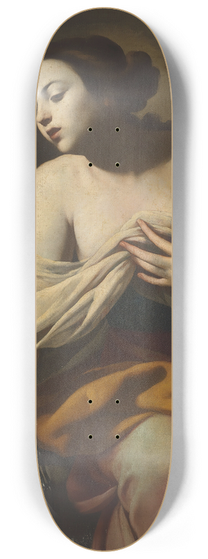 Massimo Stanzione - Female saint, her right arm bound in chains 8.25 inch art skate deck