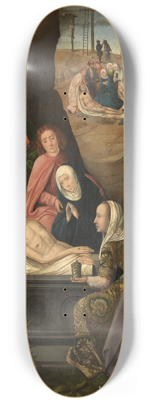 Master of Hoogstraeten - Entombment and the Lamentaion over the dead Christ 8.25 inch art skate deck Master of Hoogstraeten - Entombment and the Lamentaion over the dead Christ 8.25 inch art skate deck