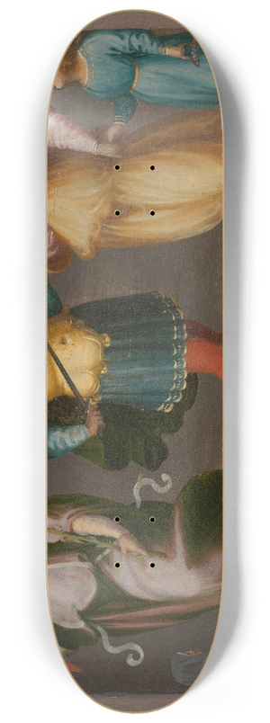 Master of Serumido - Archangels Gabriel, Michael, and Raphael with Tobias and a FemaleDonor 8.25 inch art skate deck