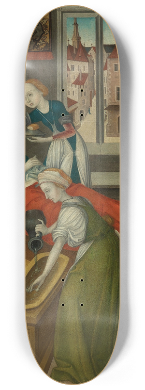 Master Of The Crucifixion Triptych - The Birth Of The Virgin 8.25 inch art skate deck