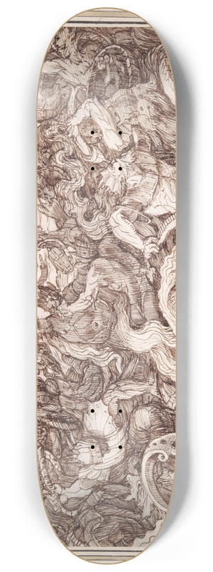 Master of the Egmont Albums - Battle of theTritons 8.25 inch art skate deck Master of the Egmont Albums - Battle of theTritons 8.25 inch art skate deck