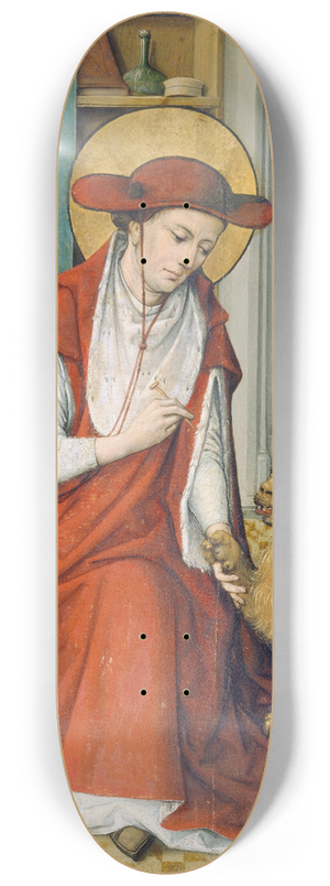 Master of the Housebook  - St Jerome in his Study with the Lion 8.25 inch art skate deck Master of the Housebook  - St Jerome in his Study with the Lion 8.25 inch art skate deck
