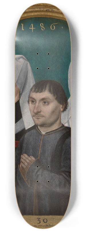 Master of the Legend of Saint Ursula - Three Donors 8.25 inch art skate deck