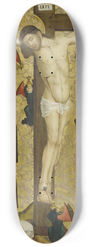 Master Of The Middle Rhine - The Crucifixion with Mary and Saint John the Evangelist 8.25 inch art skate deck