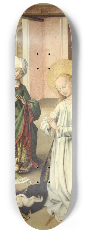 Master of the Saint Bartholomew Altarpiece - LAdoration de lEnfant 8.25 inch art skate deck