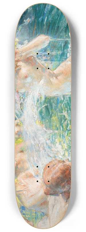 Antoine Calbet - Summer Joys on the River 8.25 inch art skate deck