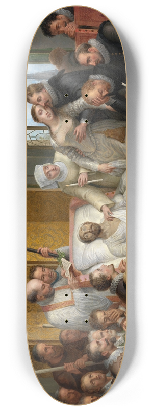 Mattheus Ignatius van Bree - The Death of Peter Paul Rubens 8.25 inch art skate deck