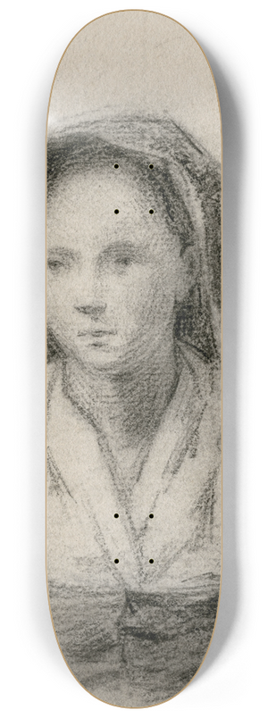 Matthijs Maris - Borstbeeld van een meisje met hoofddoek 8.25 inch art skate deck