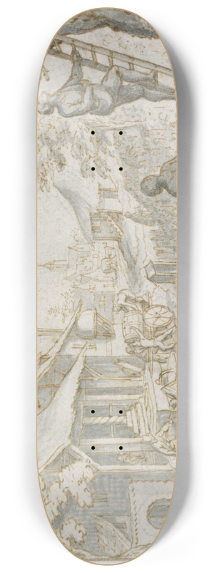 Matthus Merian the elder - Jahreszeitenbild Herbst 8.25 inch art skate deck