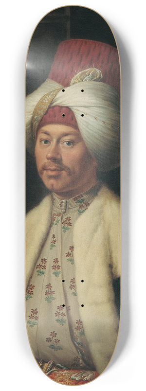 Antoine De Favray - A European In Turkish Costume 8.25 inch art skate deck