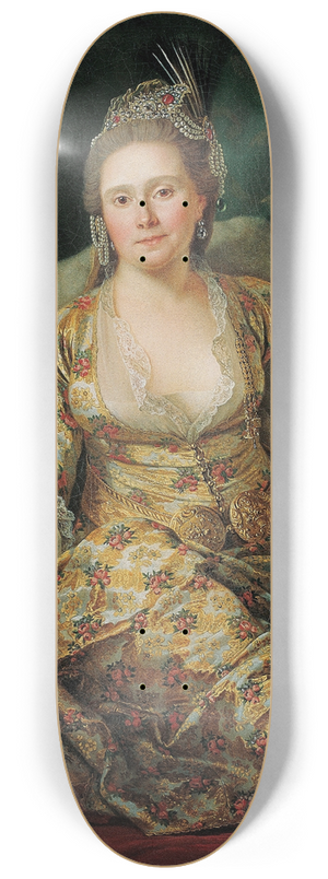 Antoine De Favray - Portrait of the Countess of Vergennes in Turkish Attire 8.25 inch art skate deck