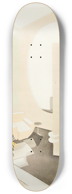 Maurice Jallot - Un Coin dAttente 8.25 inch art skate deck