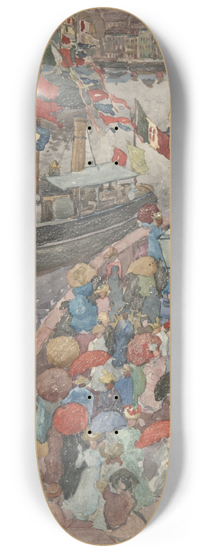 Maurice Prendergast - The Quai, Venice 8.25 inch art skate deck