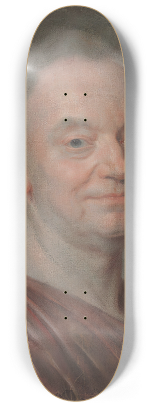 Maurice-Quentin de La Tour - Portrait of Prosper Jolyot de Crbillon 8.25 inch art skate deck