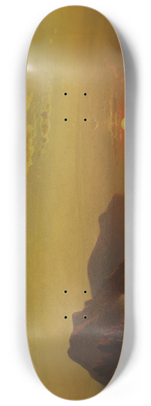 Mauritz Frederick Hendrick de Haas - Sunset Over the Waves 8.25 inch art skate deck