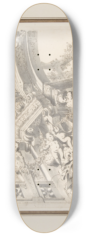 Mauro Antonio Tesi - One Quarter Design for a Painted Ceiling 8.25 inch art skate deck