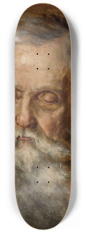 Maurycy Gottlieb - Portrait of a bearded old man 8.25 inch art skate deck