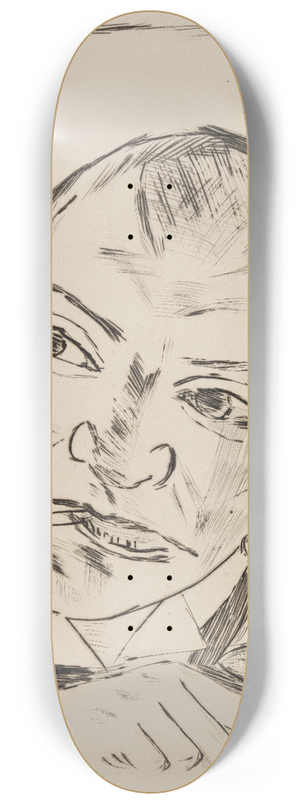 Max Beckmann - Der Ausrufer (Selbstbildnis) 8.25 inch art skate deck Max Beckmann - Der Ausrufer (Selbstbildnis) 8.25 inch art skate deck