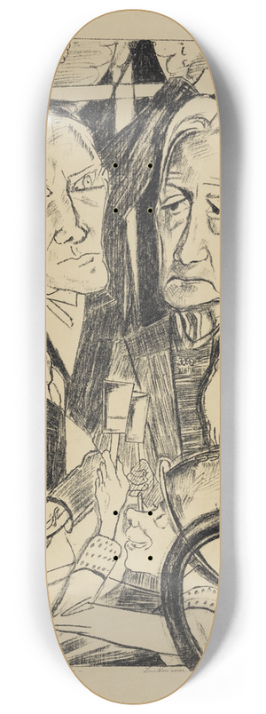 Max Beckmann - Die Familie (Familie Beckmann) 8.25 inch art skate deck