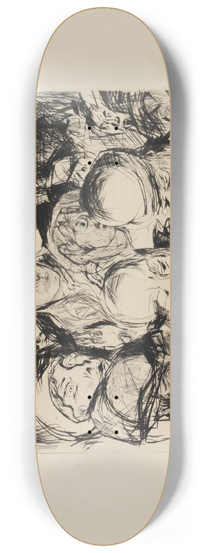 Max Beckmann - Die Kriegserklrung 8.25 inch art skate deck Max Beckmann - Die Kriegserklrung 8.25 inch art skate deck