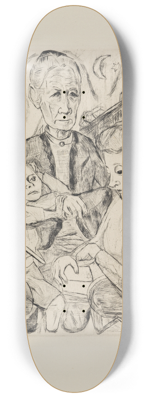 Max Beckmann - Familienszene (Familie Beckmann) 8.25 inch art skate deck