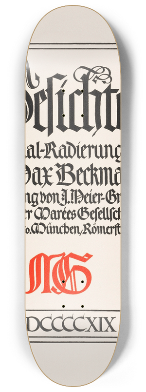 Max Beckmann - Gesichter Pl.11 8.25 inch art skate deck