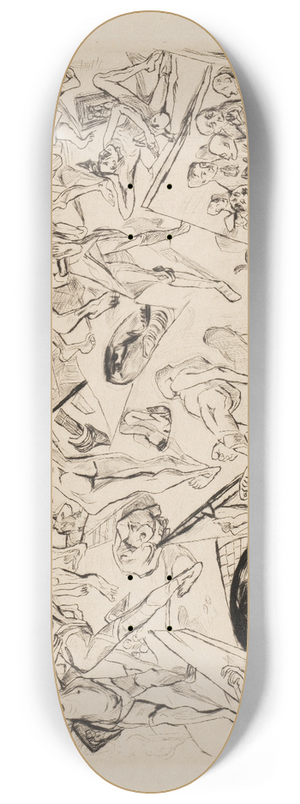 Max Beckmann - Gesichter Pl.15 8.25 inch art skate deck