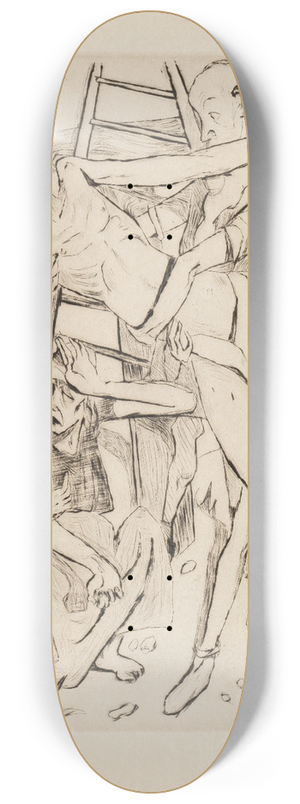 Max Beckmann - Gesichter Pl.16 8.25 inch art skate deck Max Beckmann - Gesichter Pl.16 8.25 inch art skate deck