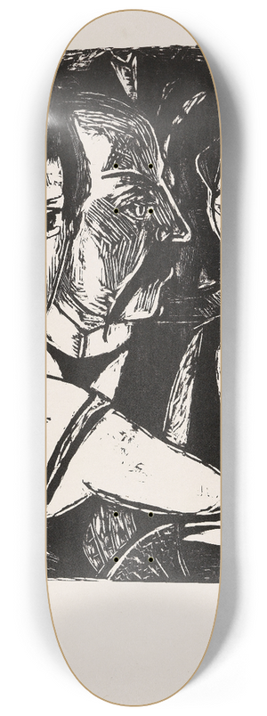 Max Beckmann - Gruppenbildnis Edenbar 8.25 inch art skate deck