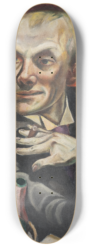 Max Beckmann - Self-Portrait with Champagne Glass 8.25 inch art skate deck Max Beckmann - Self-Portrait with Champagne Glass 8.25 inch art skate deck