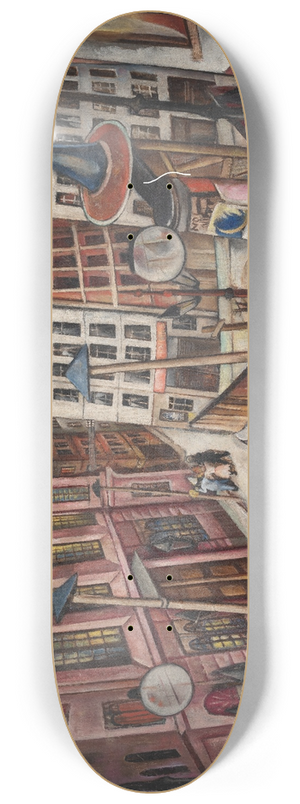 Max Beckmann - The Synagogue in Frankfurt am Main 8.25 inch art skate deck