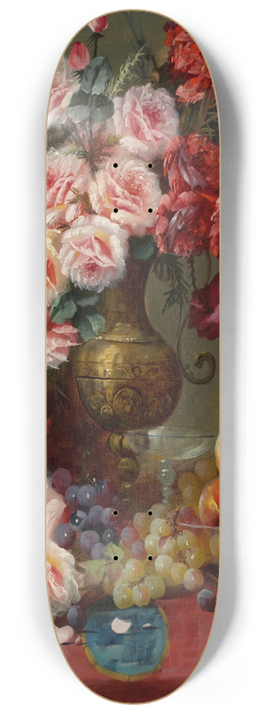 Max Carlier - Still Life with Flowers 8.25 inch art skate deck